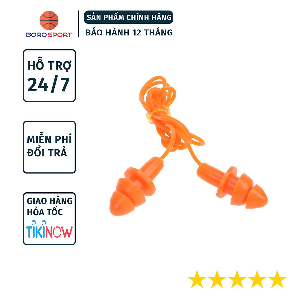Combo 5 bịt tai silicone chống tràn nước khi bơi Cleacco