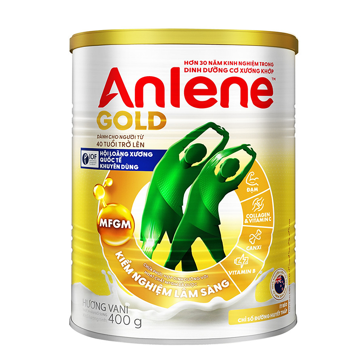Sữa Bột Anlene Gold Hương Vanilla (Hộp Thiếc 400g)