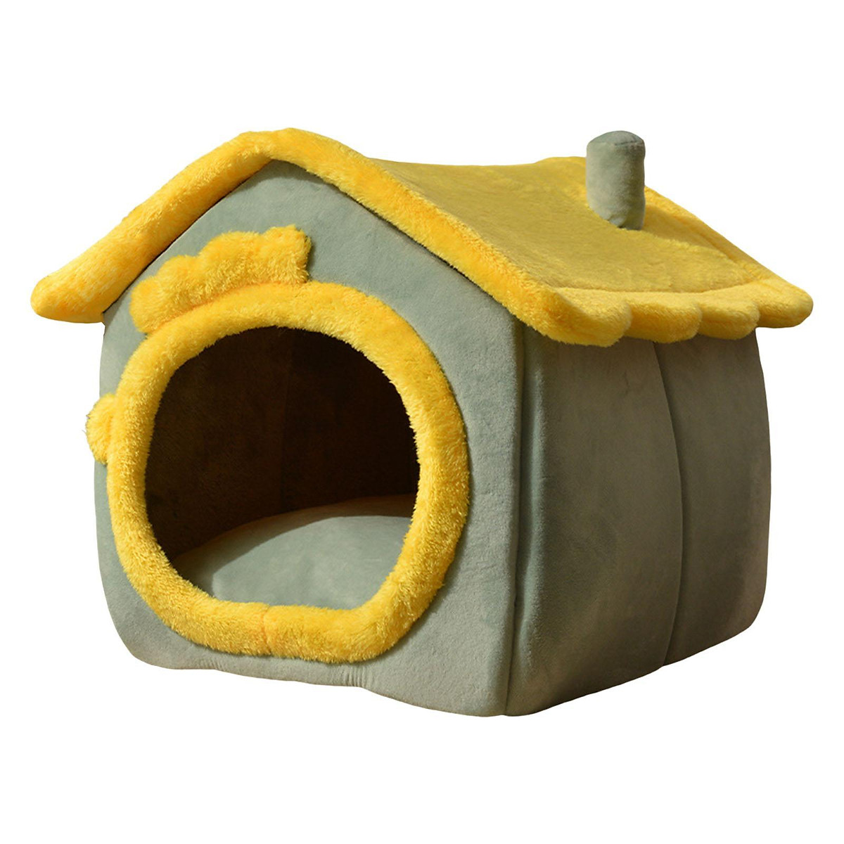 Dog Bed House, Kennel Bed cute Green Sleeping Bed Kitten House for ...