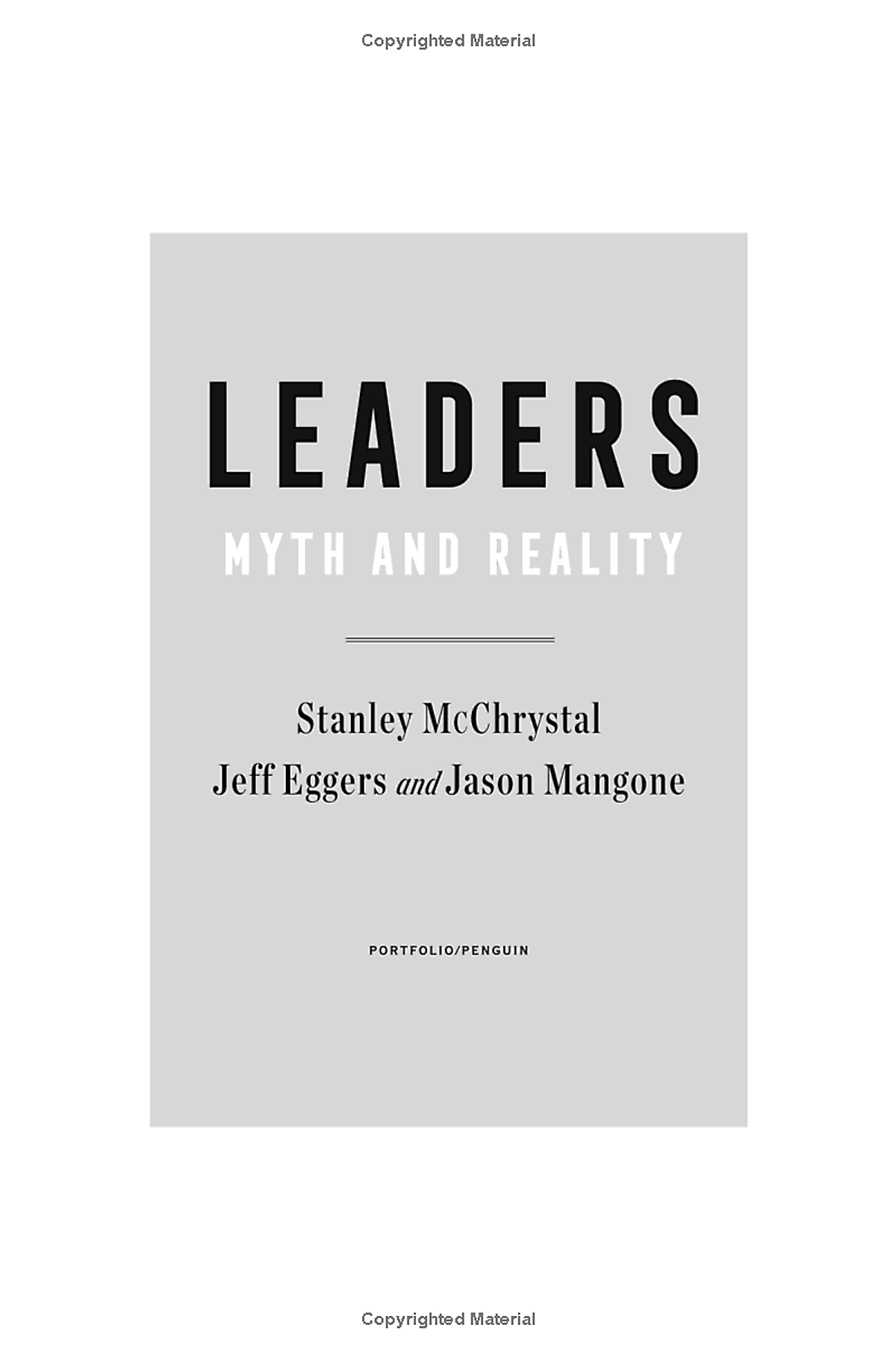 Leaders: Myth And Reality