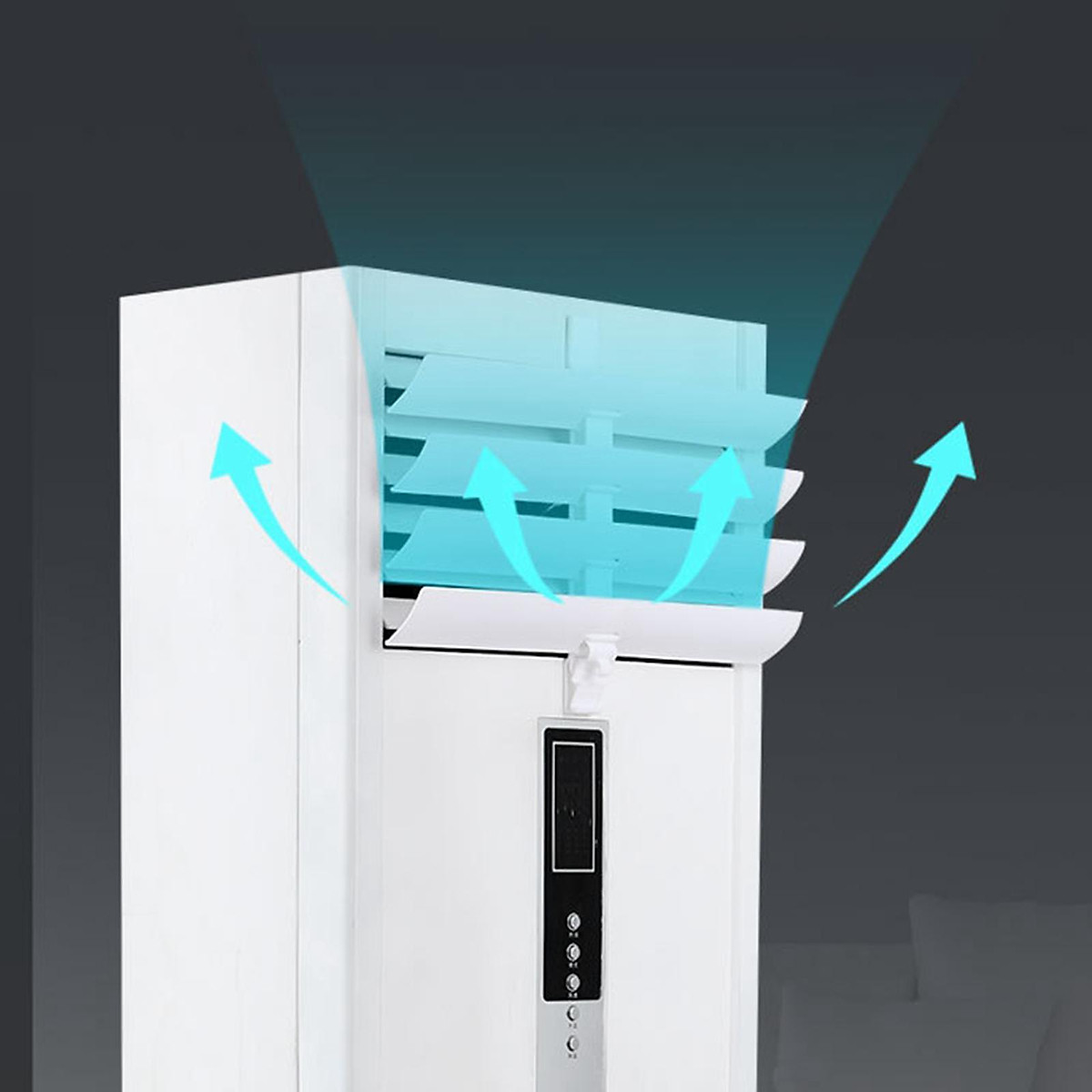 Adjustable Vertical Air Conditioner Deflector, Wind Baffle Adhesive