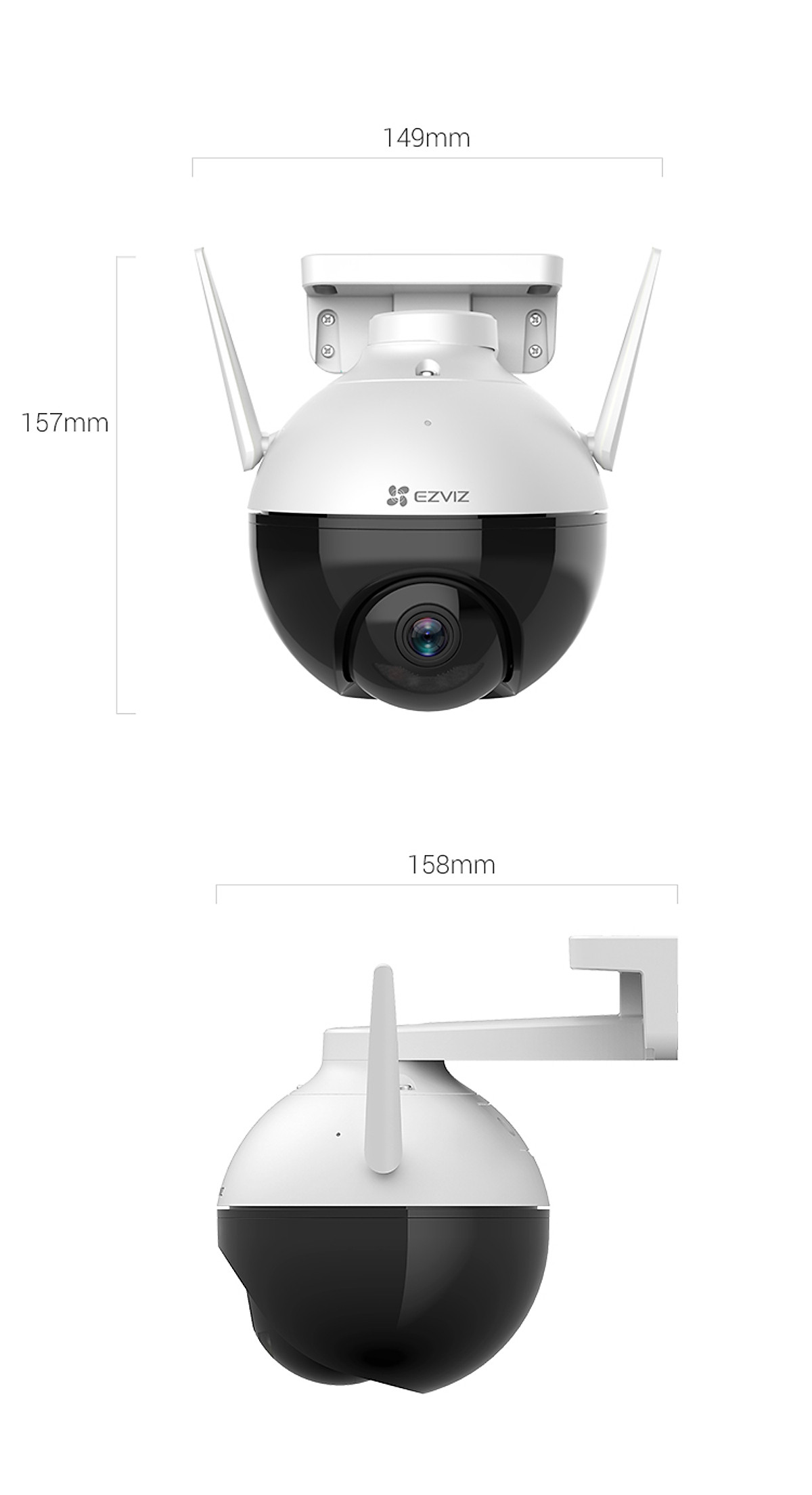 Combo Camera Wi-fi EZVIZ C8C 2MP Ngoài Trời Kèm Thẻ Nhớ 32GB/64GB - Hàng Chính Hãng