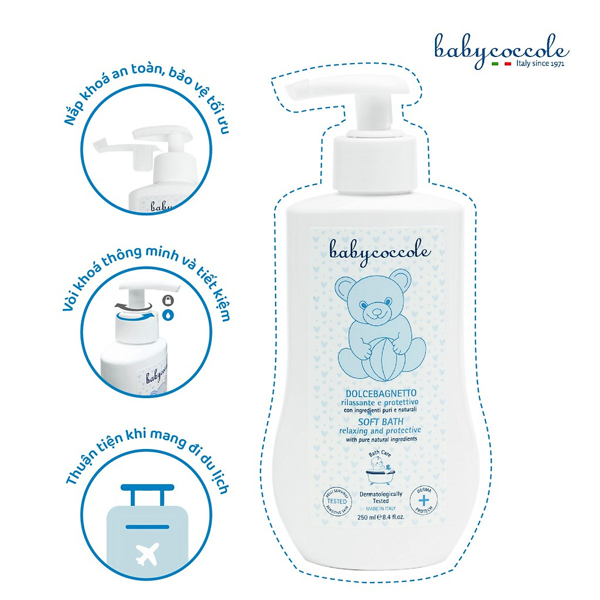 Sữa tắm giữ ẩm cho bé Babycoccole 0M+ chiết xuất hoa sen