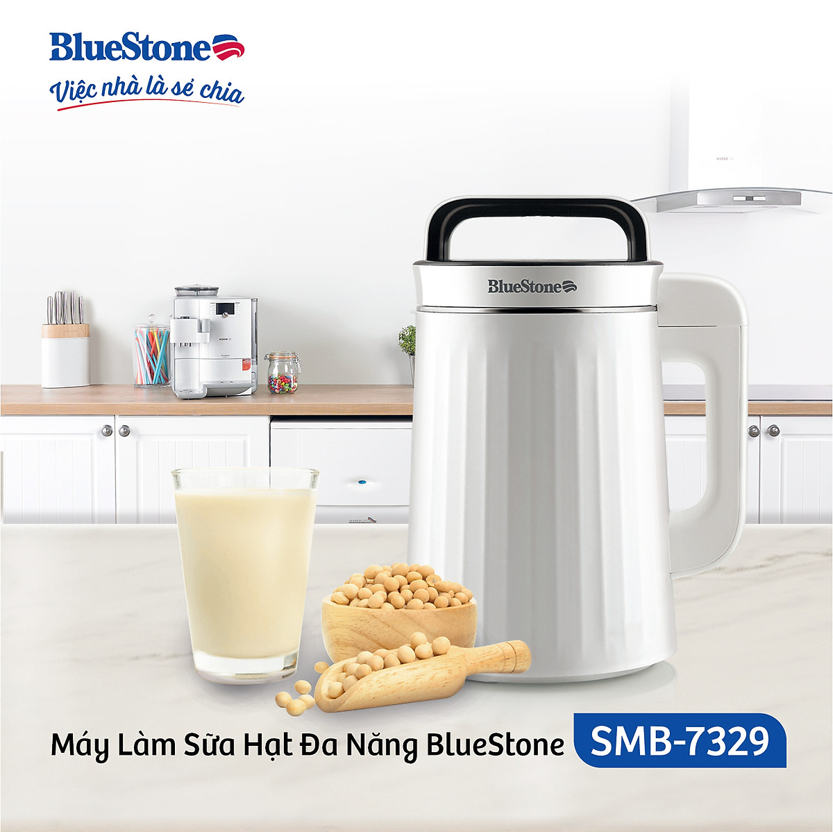 Máy Làm Sữa Hạt Đa Năng Bluestone SMB-7329 (1.3 Lít) - Hàng Chính Hãng