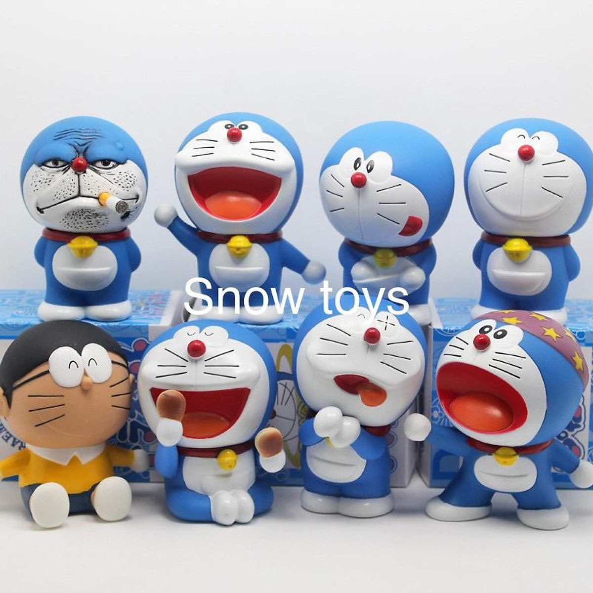 Mô Hình Mèo Ú Doraemon Doremon - Nobi Nobita Bánh Rán Dorayaki - Stand By  Me - 10Cm X