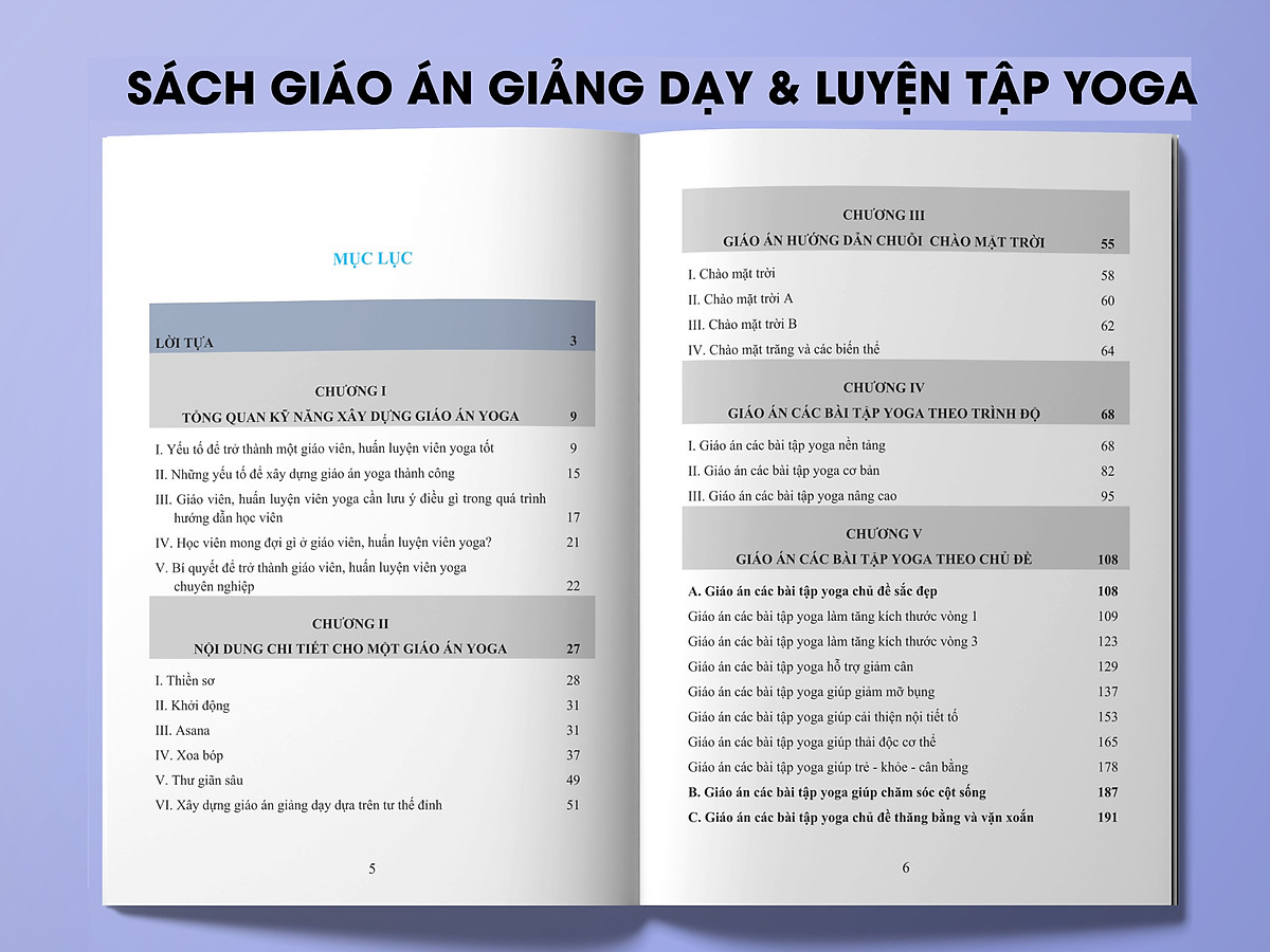 Bộ sách dành cho Giáo viên Yoga cơ bản: Giáo án giảng dạy & luyện tập Yoga + Những bài dẫn thiền hay dành cho giáo viên Yoga