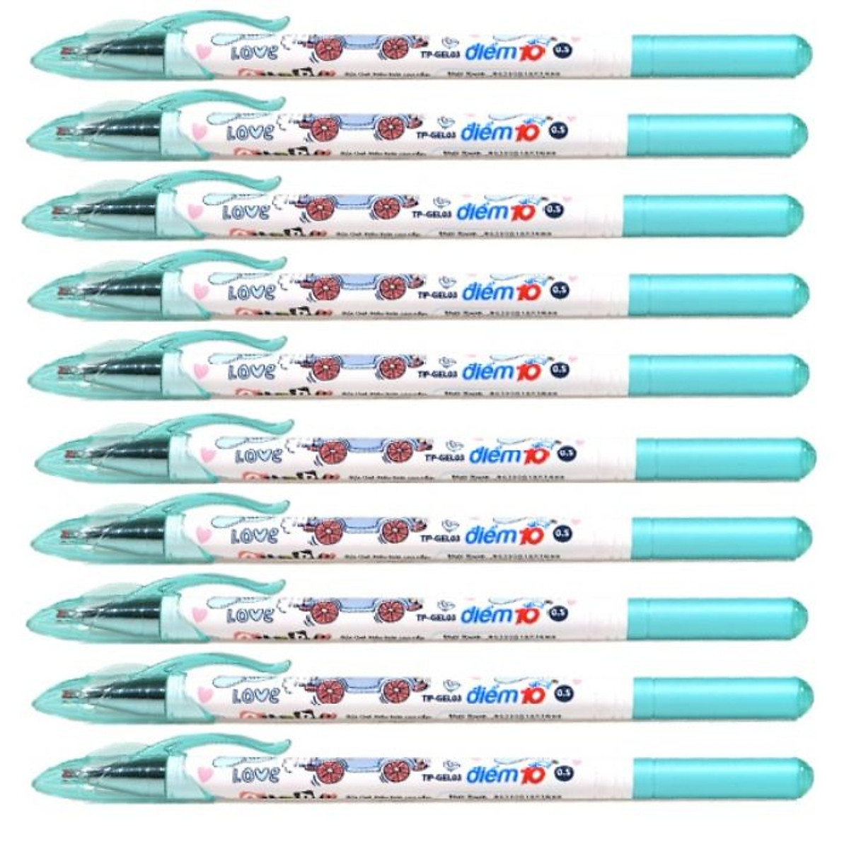 Bộ 10 Bút Gel Điểm 10 TP-GEL03