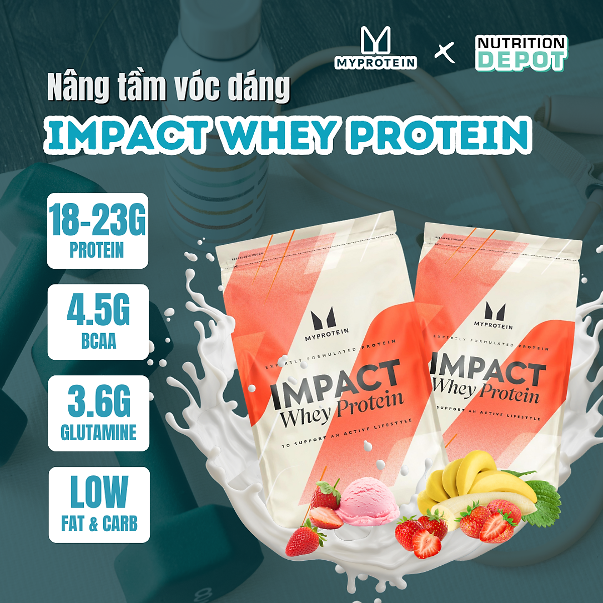 Sữa tăng cơ Impact Whey Protein Myprotein 2.5kg - Nutrition Depot