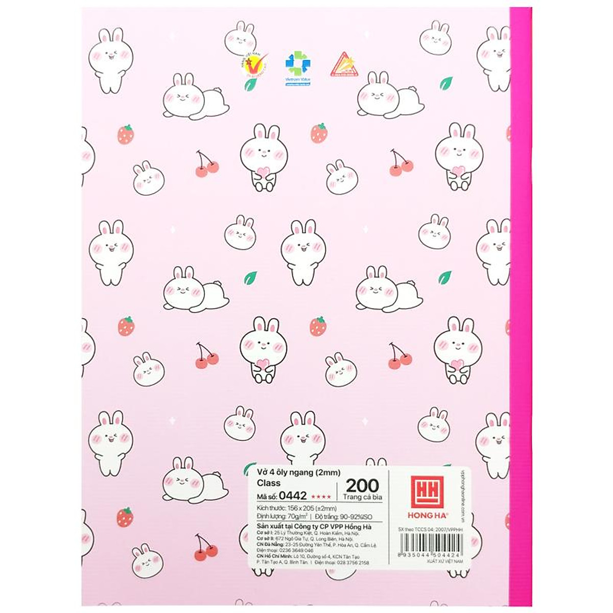 Vở Class Animals - 4 Ly Ngang 200 Trang 70gsm - Hồng Hà 0442 (Mẫu Màu Giao Ngẫu Nhiên)