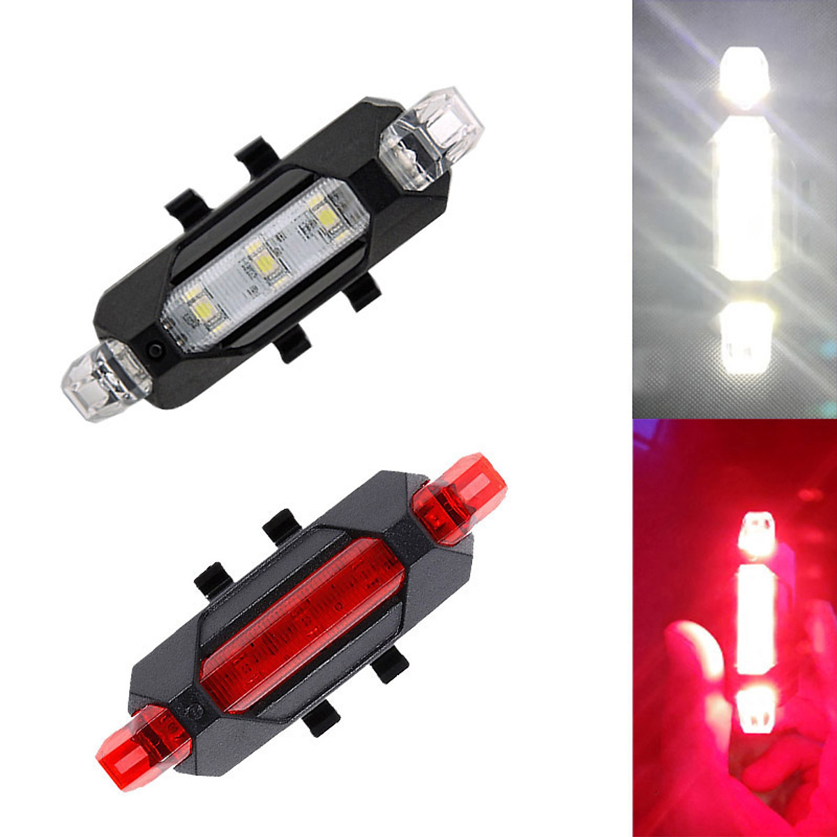 Đèn Hậu Phía Sau Cảnh báo an toàn Đuôi Xe Đạp DC918 Sạc USB Có Thể Sạc Lại MaiLee