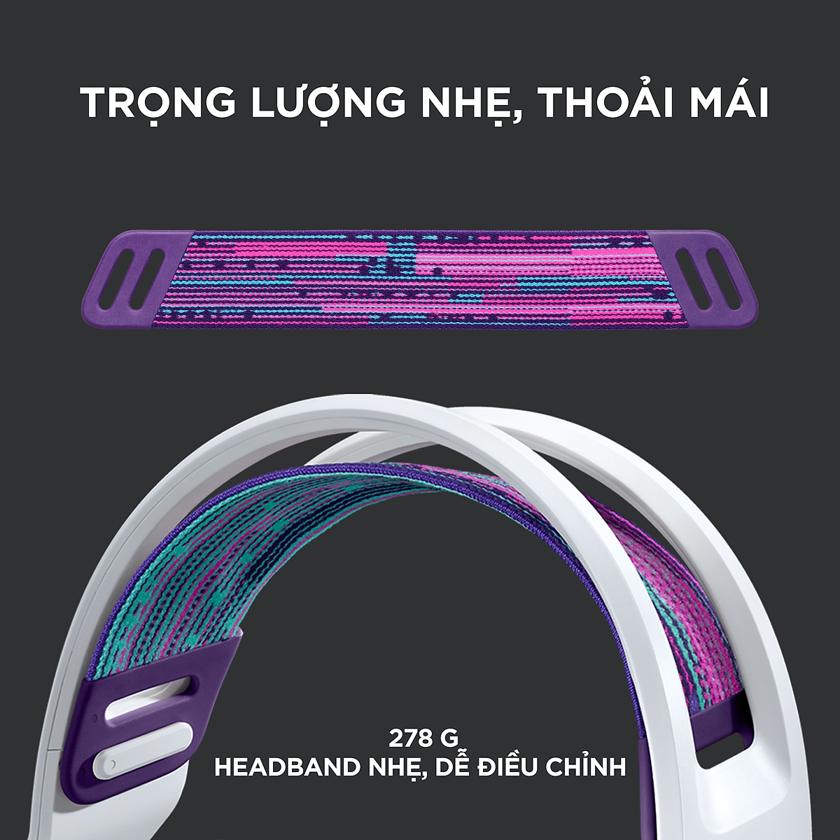 Tai nghe Gaming Logitech G733 LIGHTSPEED Wireless 7.1 RGB - Hàng Chính Hãng