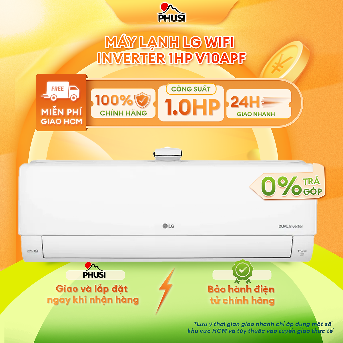 Máy Lạnh LG Inverter 1 HP V10APF