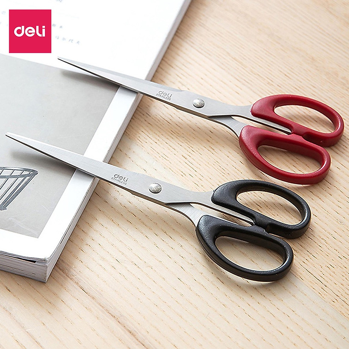 Kéo 210Mm Deli, Đen/Đỏ - 1 Chiếc - E6010