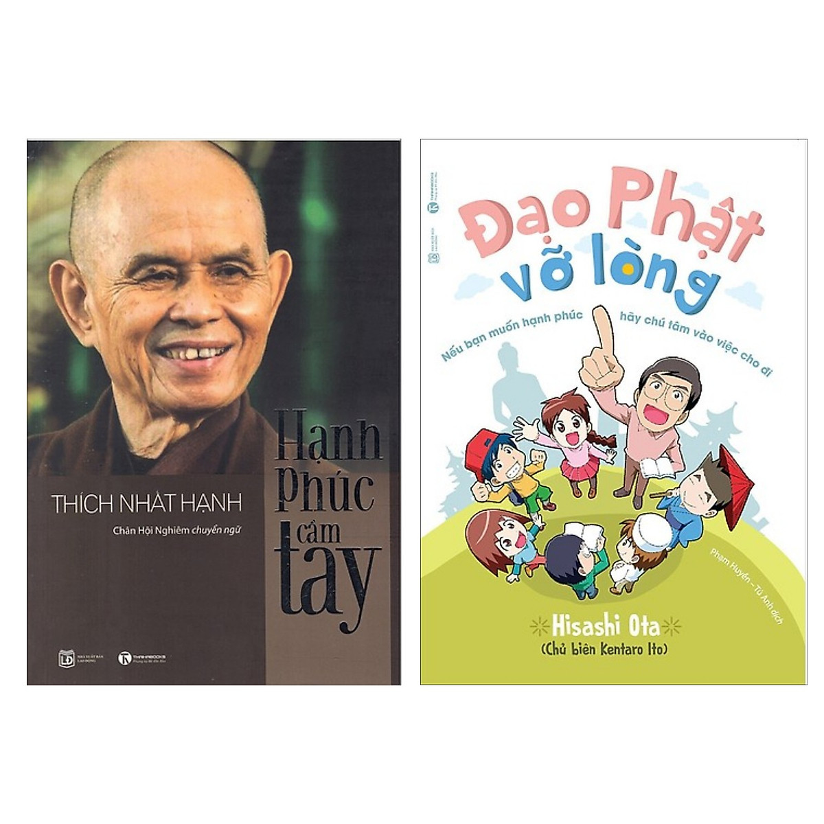 Combo 2 cuốn hay: Hạnh Phúc Cầm Tay + Đạo Phật Vỡ Lòng ( Tặng kèm Bookmark Happy Life)