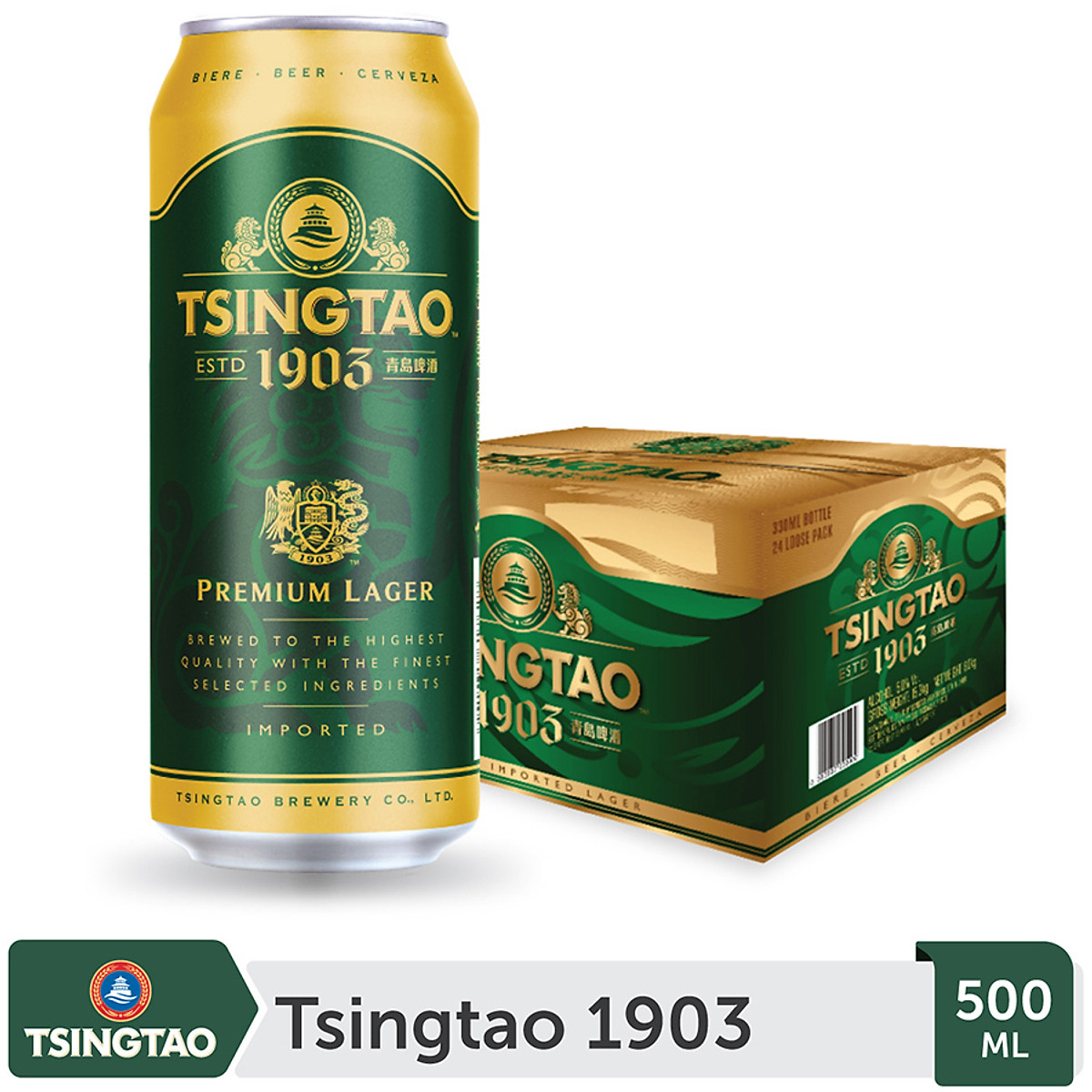 Thùng 12 lon Bia Tsingtao 1903 (500ml/lon) - Bia Nội Địa