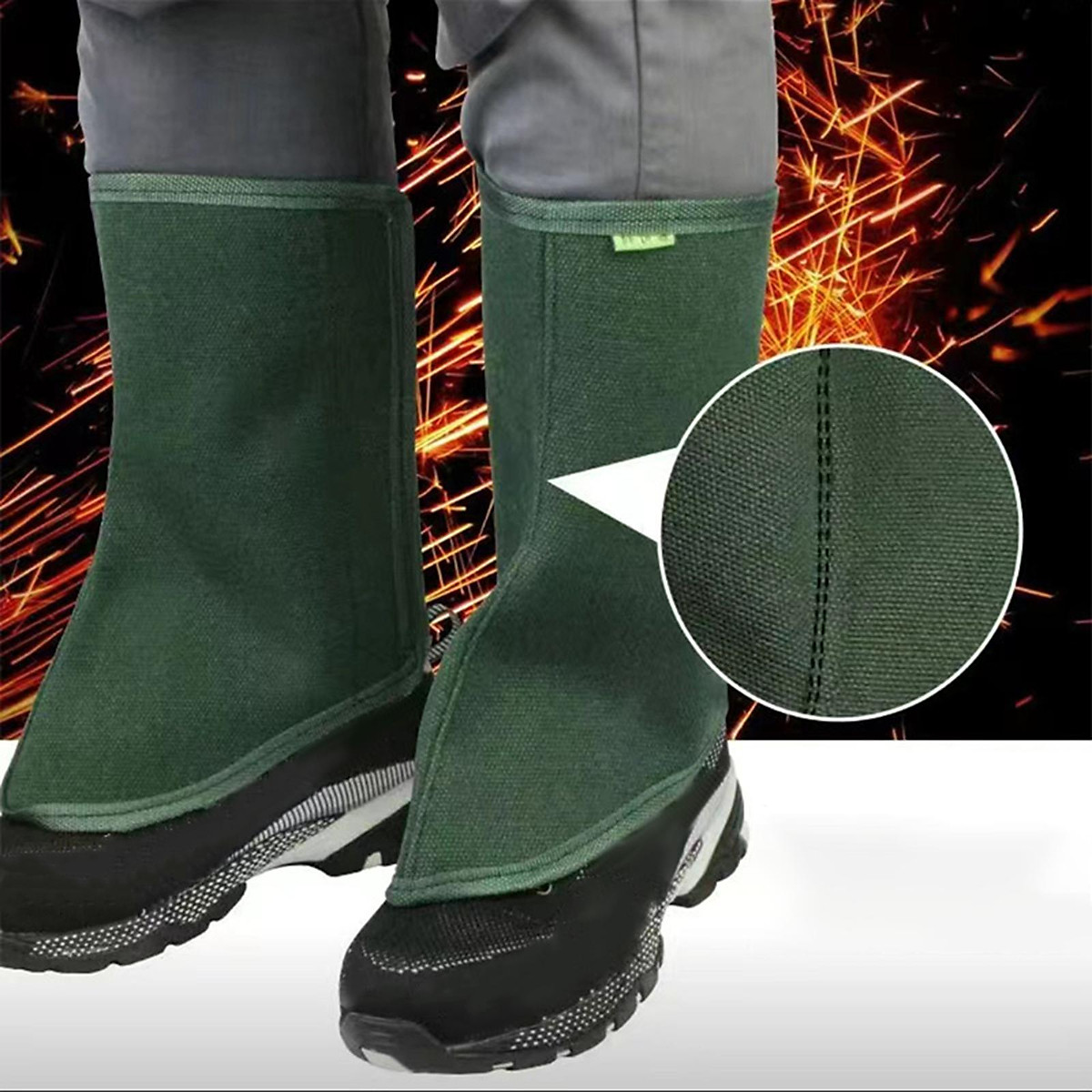 Leather Welding Spats,Leather Shoe Protector Covers,Welded Flame Resistant Protector Shoe Covers,Foot Safety Protection Covers