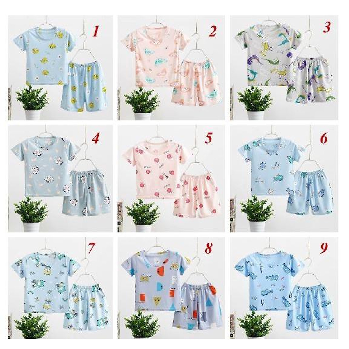 Đồ Bộ Bé Trai Bé Gái Quảng Châu Quần Áo Trẻ Em Chất Thun Cotton Cho