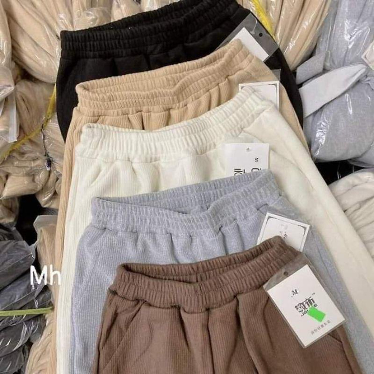 Quần jogger ống rộng bo gấu Nhung tăm , nỉ cotton quần phong cách Ulzzang thời trang năng động