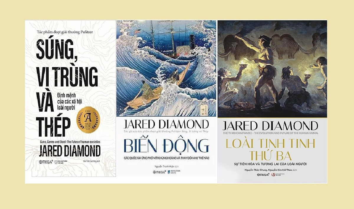 Combo 3 cuốn sách Tác giả: Jared Diamond: Biến Động + Loài Tinh Tinh Thứ Ba + Súng vi trùng và Thép