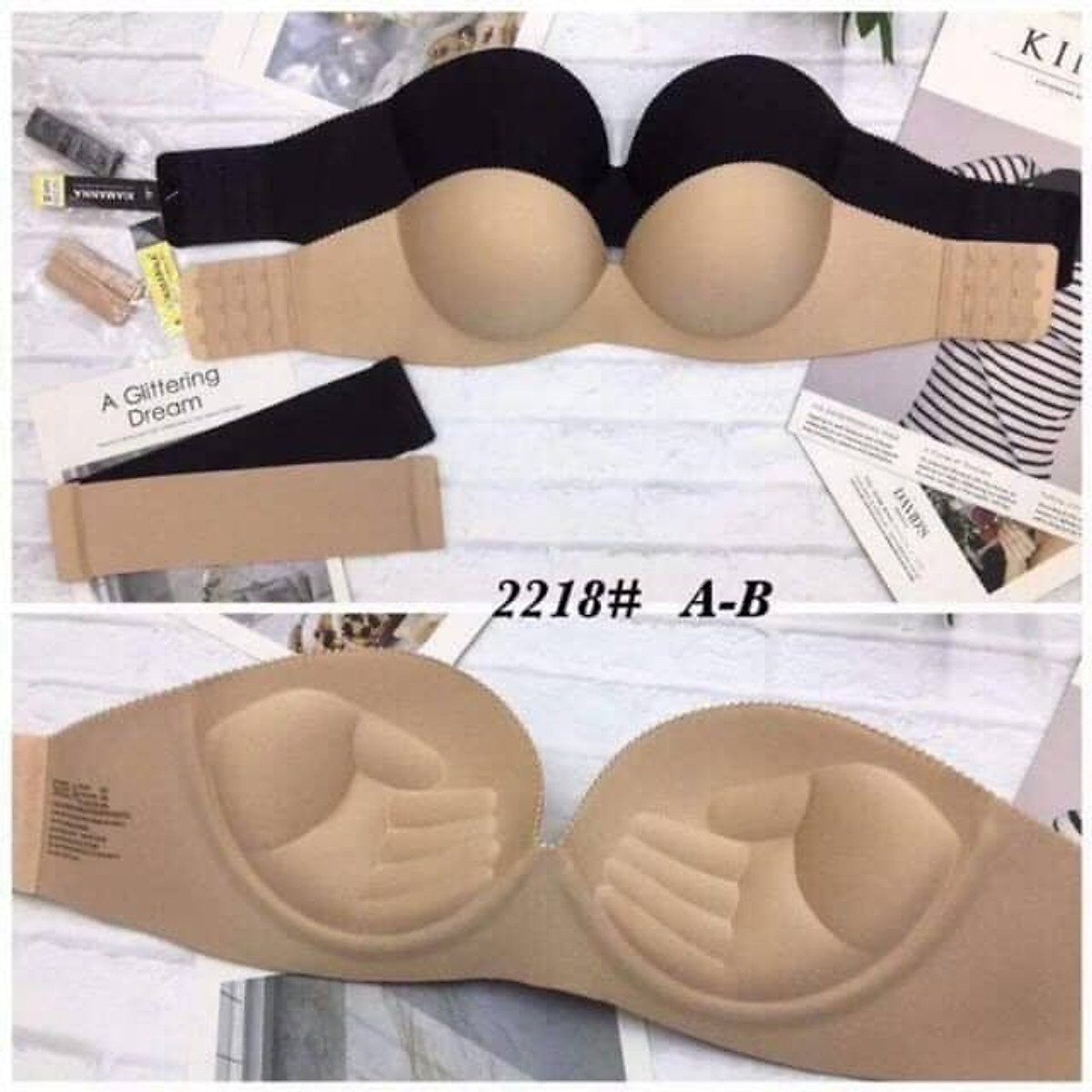 Áo lót cup ngực không dây chống tụt mặc áo hở vai, che tên sản phẩm Áo Lót Cup Ngực Không Dây Chống Tụt Mặc Áo Hở Vai, Che Tên Sản Phẩm