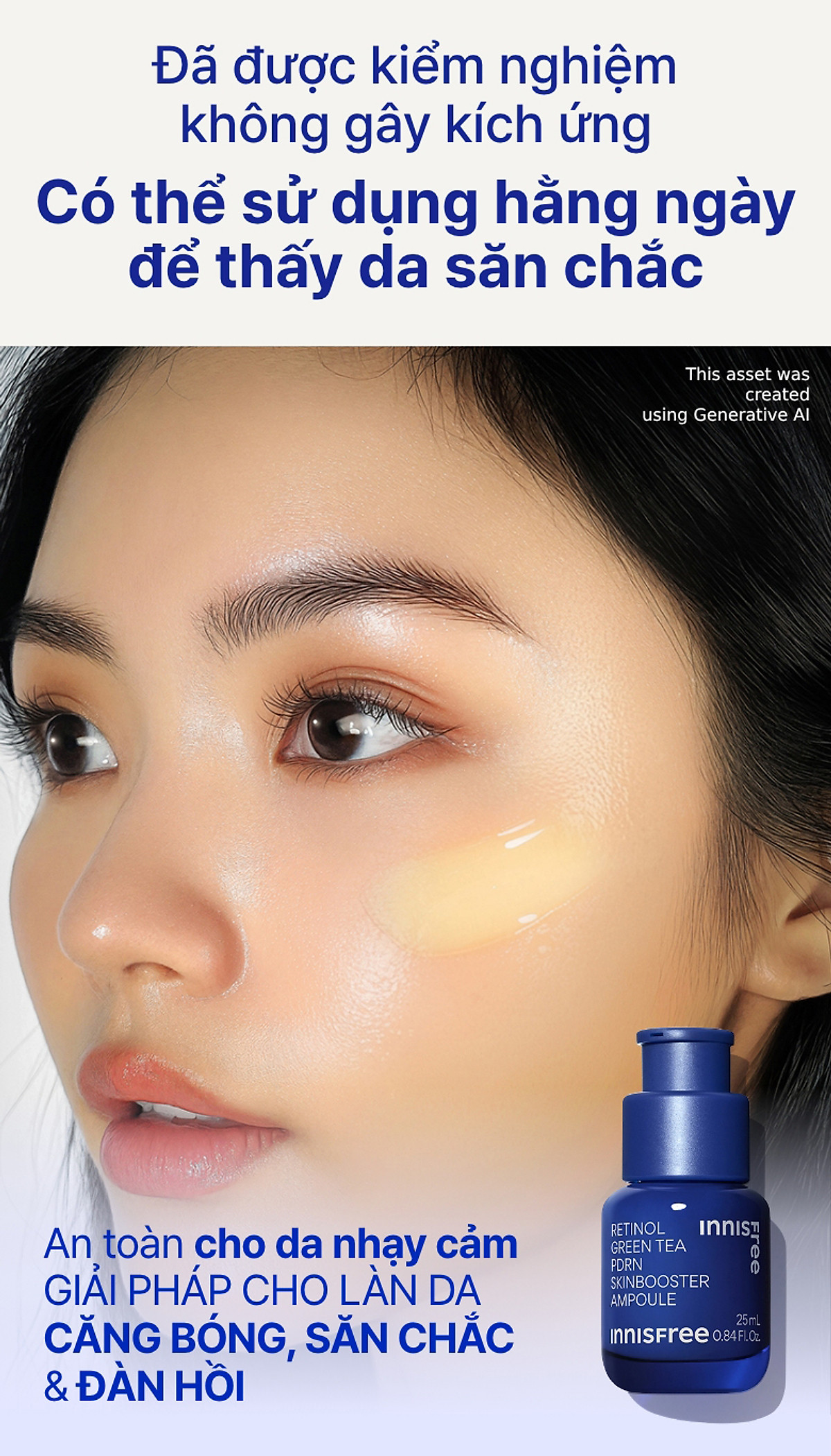 Serum Retinol PDRN tế bào gốc trà xanh cho da căng bóng đàn hồi 25ml