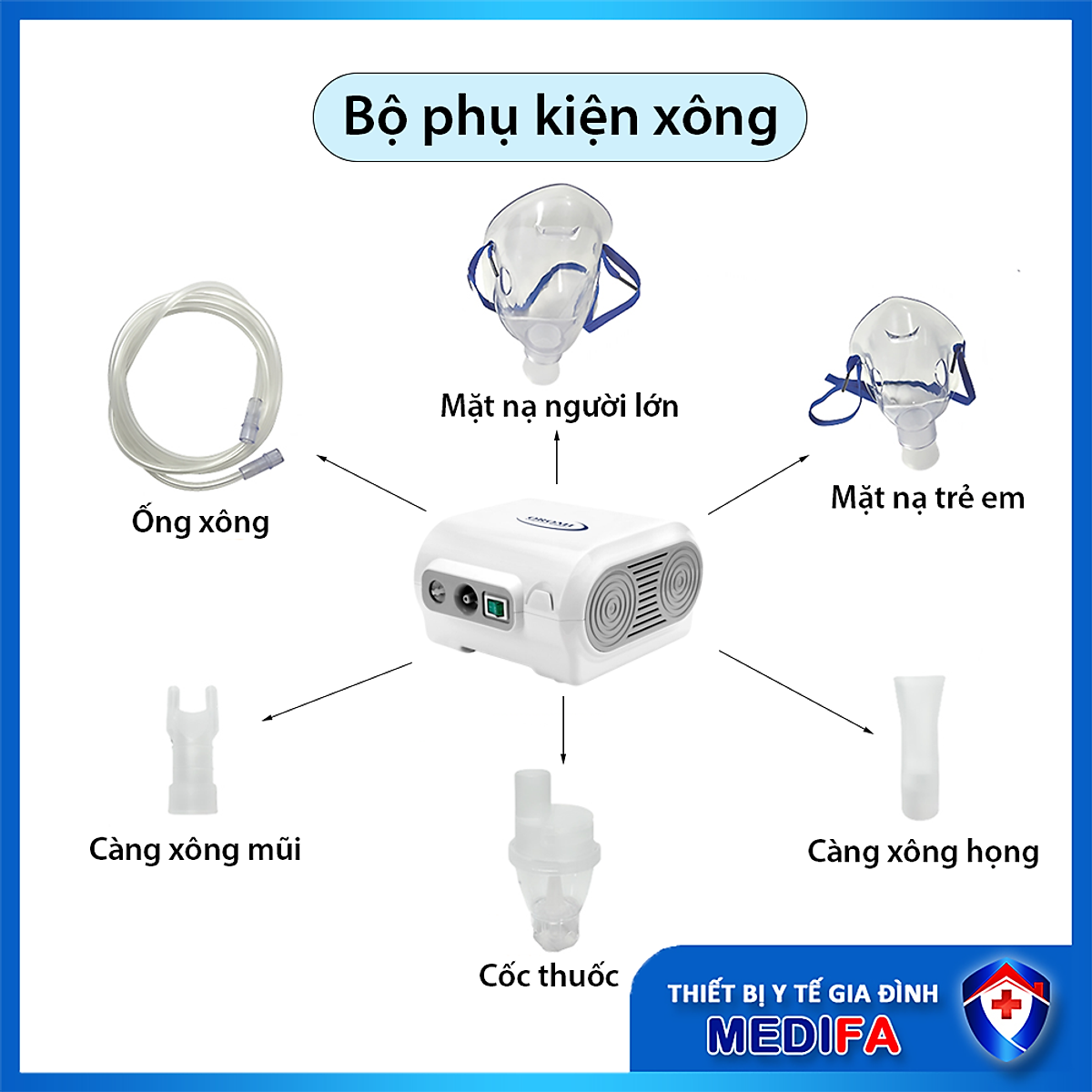 Máy xông khí dung, hút mũi, máy 2 trong 1 OROMI Model C28M - Hàng chính hãng