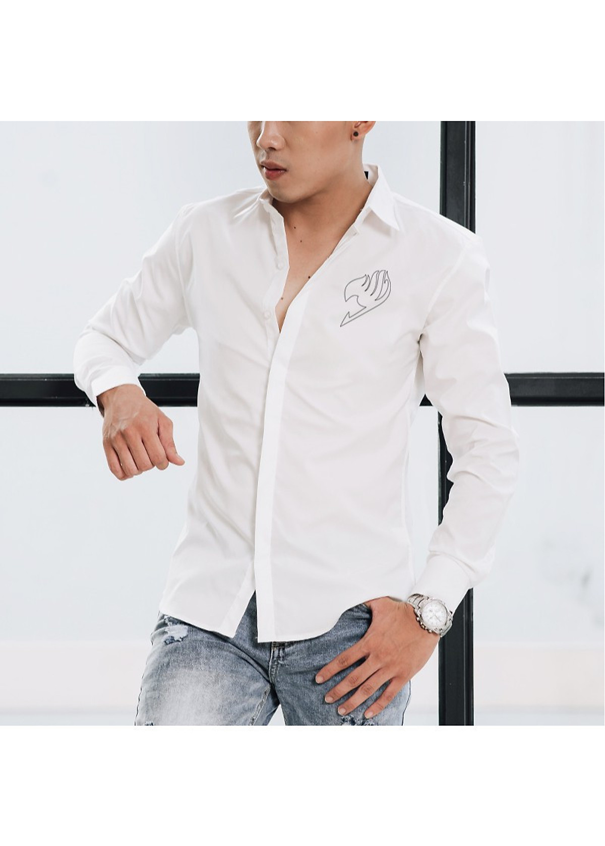 Mua Áo sơ mi nam MURADFASHION áo sơmi nam trắng in hình đẹp cao cấp phong cách thời trang 2021 #37 Mua Áo sơ mi nam MURADFASHION áo sơmi nam trắng in hình đẹp cao cấp phong cách thời trang 2021