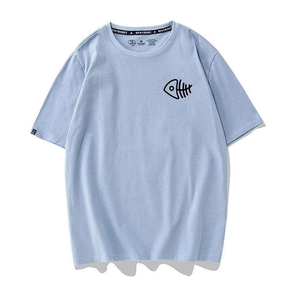 Áo Thun Nữ Tay Ngắn Hình Icon Xương Cá Nhiều Màu - Unisex - Cotton - Mã AT017