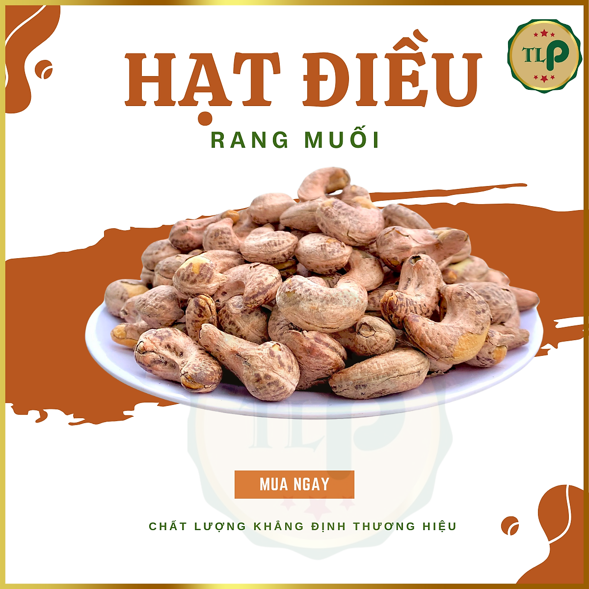 HẠT ĐIỀU RANG MUỐI XẾP HOA TÂN LỘC PHÁT THƠM NGON BÉO BÙI
