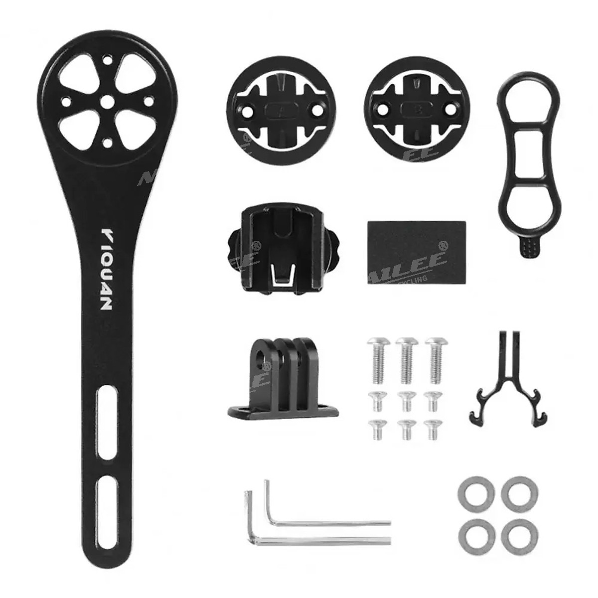 Giá đỡ đồng hồ đo/ đèn pin cho xe đạp đa năng YQ-2006 mở rộng gắn tay lái, tiết kiệm không gian, chất liệu nhôm phù hợp với xe đạp touring - Mai Lee