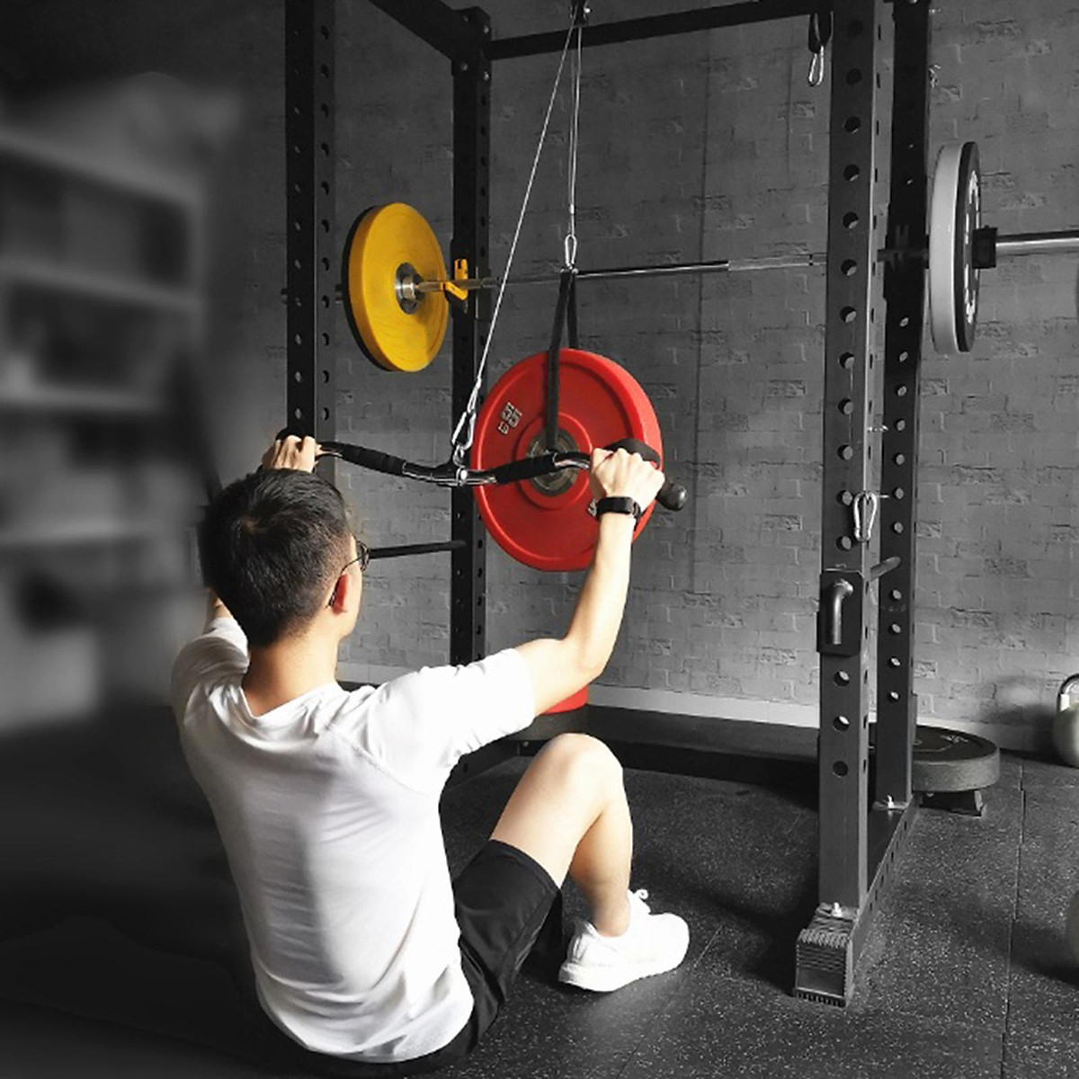 Heavy Duty Steel Fitness DIY Pulley Cable Triceps Strength Training Workout
