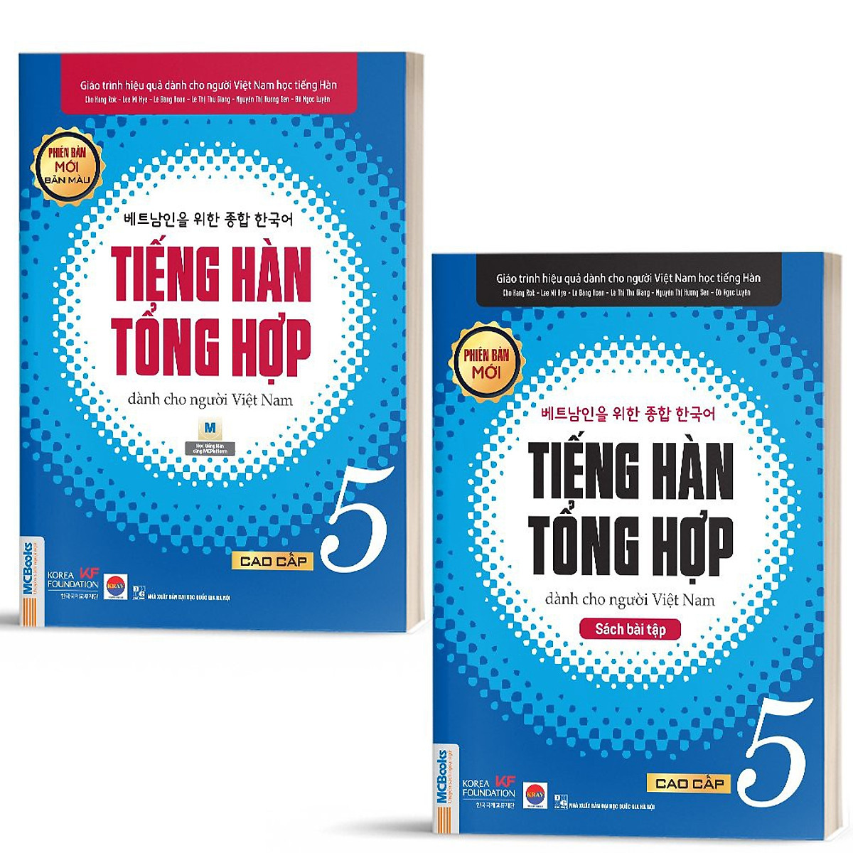 Combo (4 Cuốn) Giáo Trình Tiếng Hàn Tổng Hợp Trung Cấp Dành Cho Người Việt Tập 5 + Tâp 6 ( Sách Giáo Khoa + Sách Bài Tập) - Phiên Bản Đen Trắng