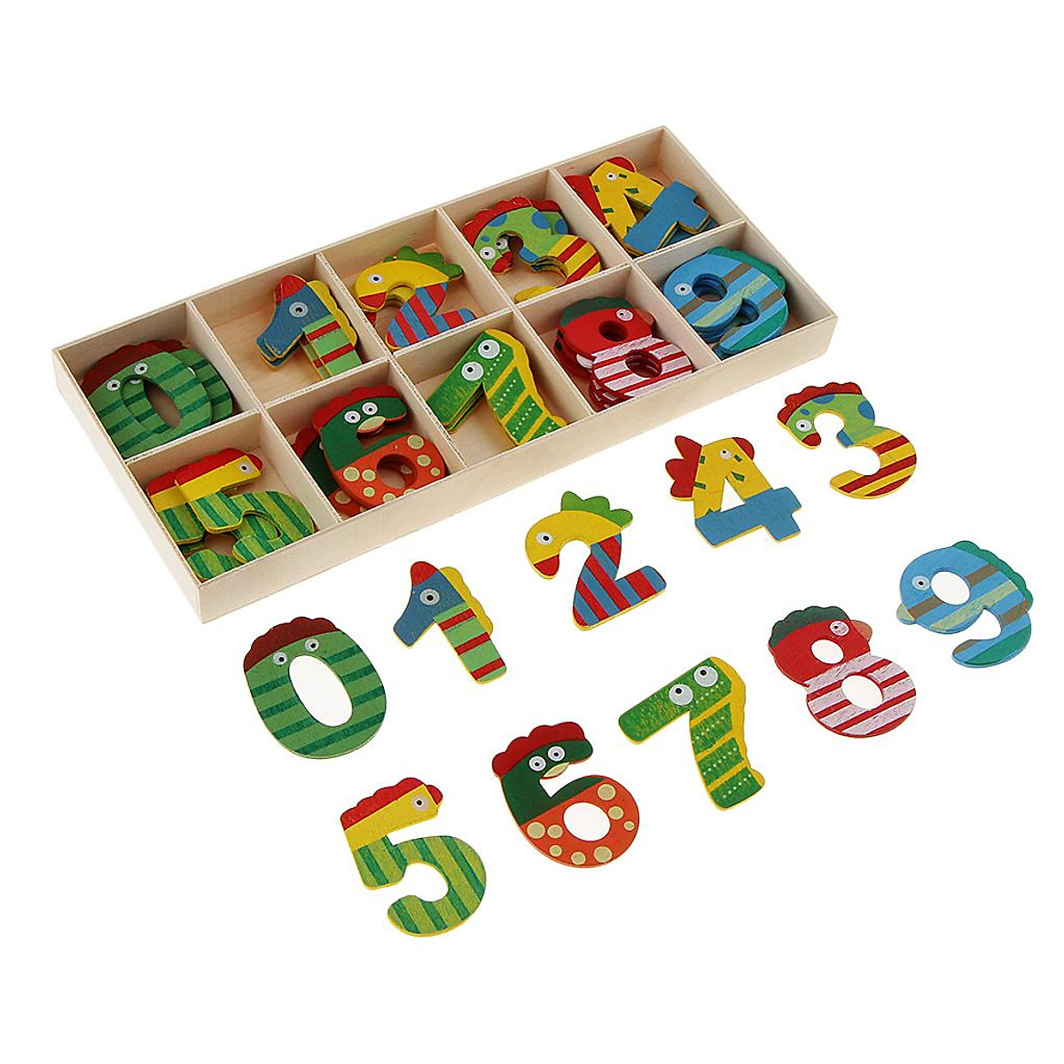 40Pcs Colorful Cartoon Animal Wooden Numbers Math Game Educational Plate Toy 40Pcs Colorful Cartoon Animal Wooden Numbers Math Game Educational Plate Toy