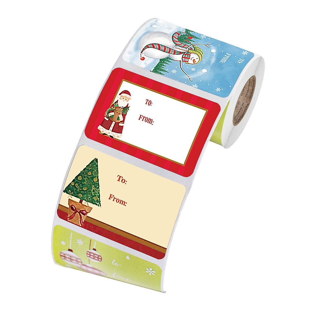 250pcs Christmas Sticker Rolls, Cartoon Christmas Theme Stickers ...