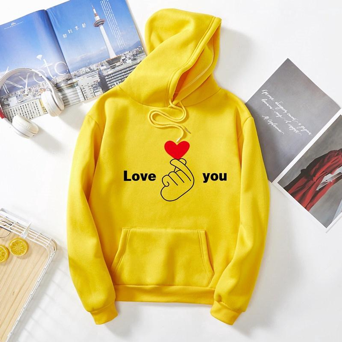 Áo Hoodie bắn tim Love you hoodie nam nữ đơn giản đẹp - Áo thun ...