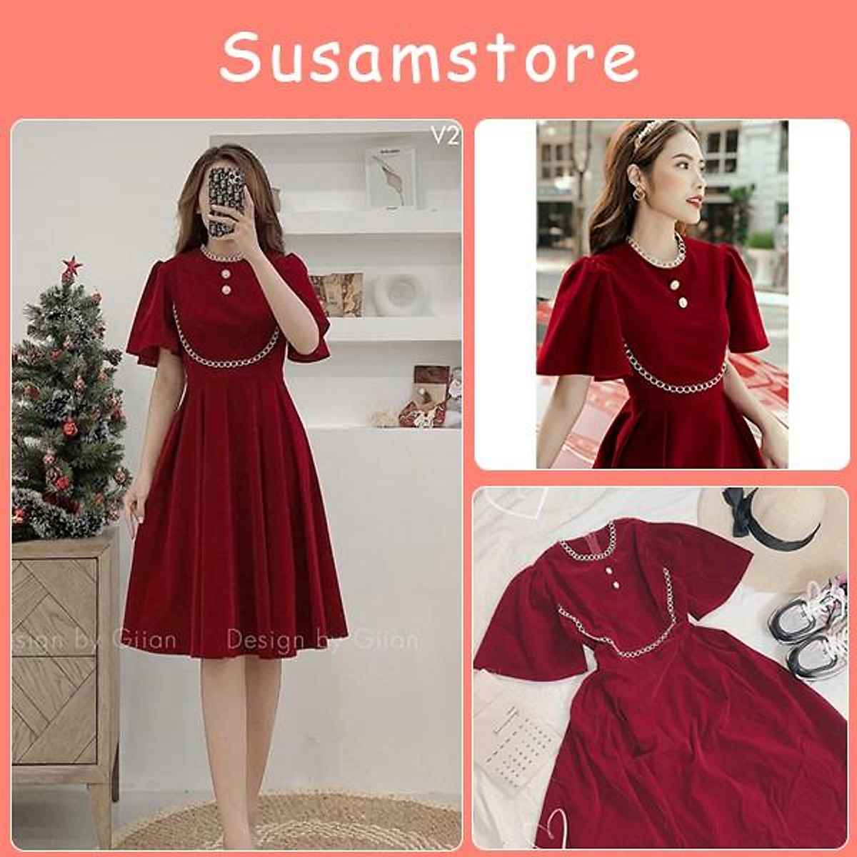 Top 57 về váy nhung đỏ xòe hay nhất  Du học Akina