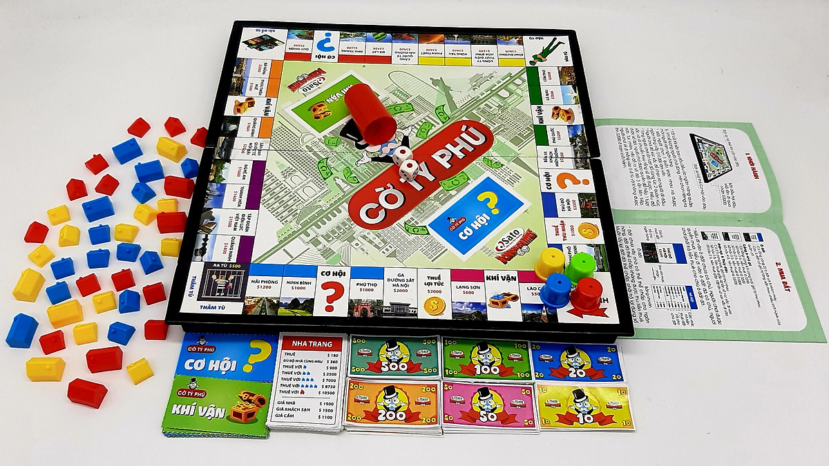 Cờ Tỉ Phú MoNoPoLy Vui Nhộn cho bé - Hàng Việt Nam SATO có hướng dẫn tiếng việt Bibebo