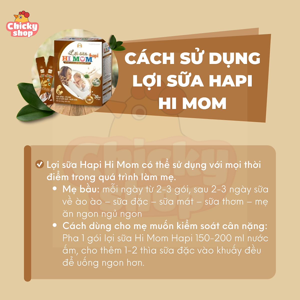 Lợi sữa Himom dạng cao lỏng cao cấp hỗ trợ tăng tiết sữa, giảm nguy cơ tắc tuyến sữa (hộp 30 gói)