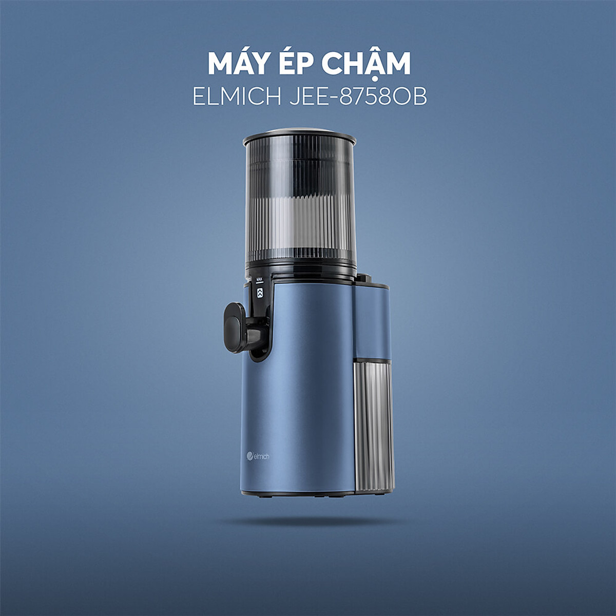 Máy ép chậm Elmich JEE-8758, công suất 240W, bảo toàn dưỡng chất, giữ trọn hương vị, ép kiệt bã tới 98% - Hàng Chính Hãng