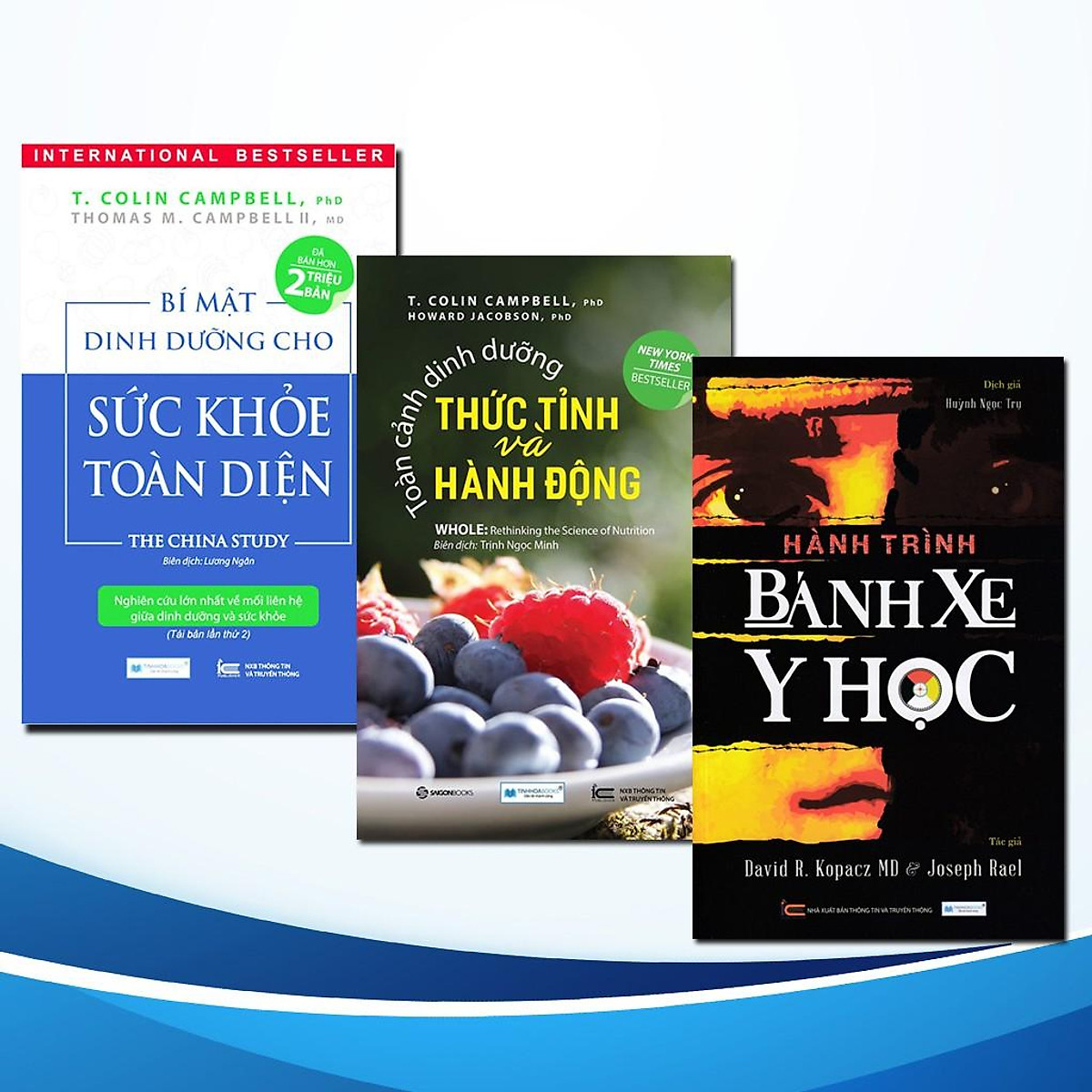 Sách - Combo 3 cuốn Bí mật dinh dưỡng cho sức khỏe toàn diện, Toàn cảnh dinh dưỡng thức tỉnh và hành động, Hành trình bánh xe y học