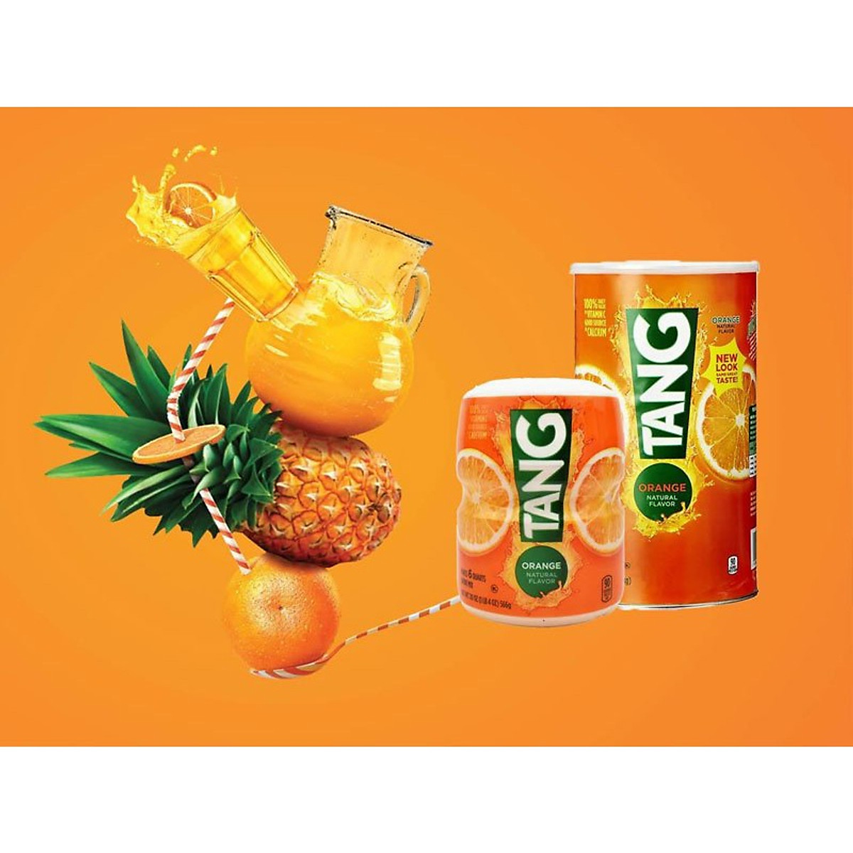 Bột pha nước Cam Tang Orange Naranja Mỹ - Bổ sung vitamin c, canxi - tăng sức đề kháng, sản xuất collagen, nhanh lành, chống oxy hóa - QuaTangMe Extaste