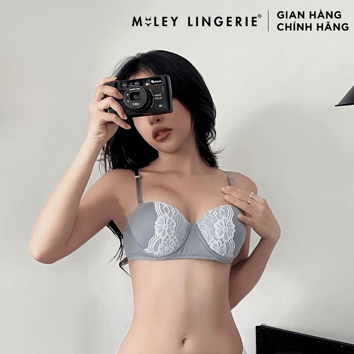 Áo Ngực Cúp Ngang Phối Viền Ren Miley Lingerie BRM11202