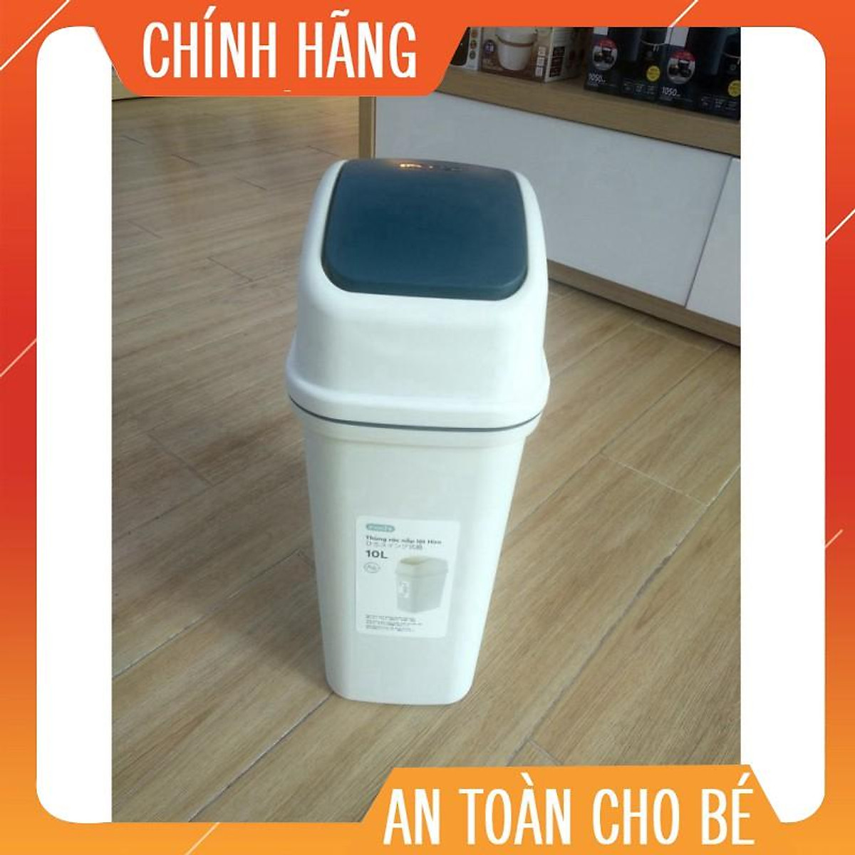 Thùng rác nắp lật Inochi 10L (tiêu chuẩn Nhật Bản) | Gia Dụng Tiện Ích