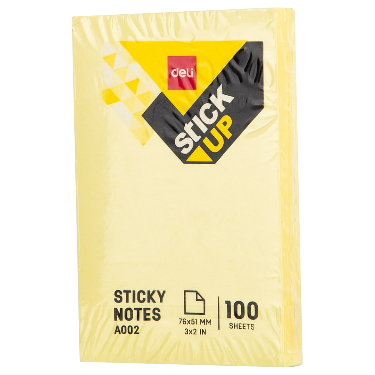 Giấy Nhắn Deli, 76×51Mm, 3''×2'' 100 Tờ, Vàng - 2 Tệp - EA00253
