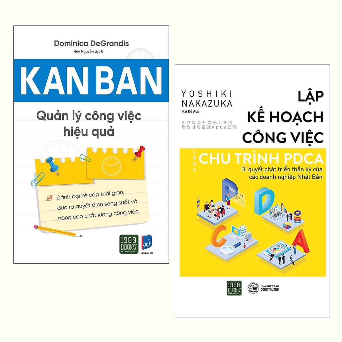 Combo (2 Cuốn): Kanban - Quản Lý Công Việc Hiệu Quả + Lập Kế Hoạch Công Việc Theo Chu Trình PDCA - Bí Quyết Phát Triển Thần Kỳ Của Các Doanh Nghiệp Nhật Bản