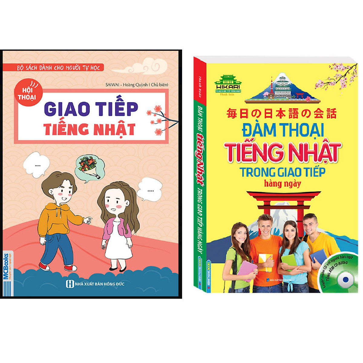 Combo Đàm Thoại Tiếng Nhật Trong Giao Tiếp Hằng Ngày (Kèm CD)+Hội Thoại Giao Tiếp Tiếng Nhật