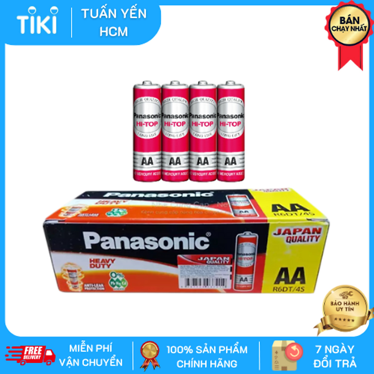 Hộp 60 Viên Pin AA Panasonic ( Pin Tiểu ) Hi Top - Hàng Chính Hãng