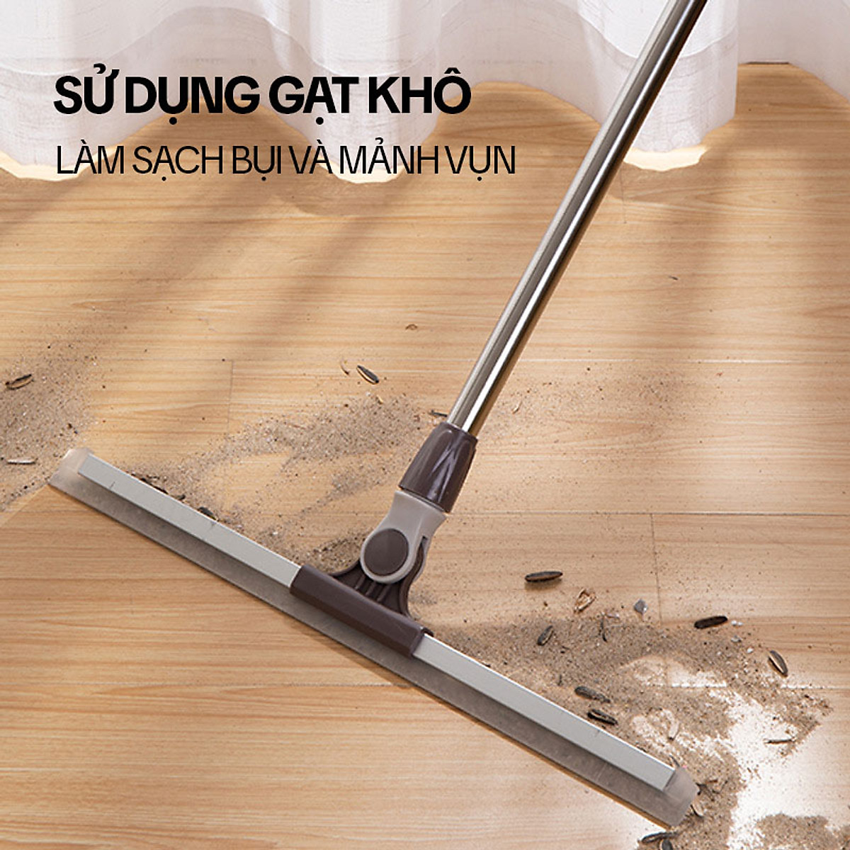 Cây Gạt Nước Sàn Nhà KITIMOP G50 - Chổi Gạt Nước Silicon, Cây Quét Đẩy Nước Nhà Tắm, Nhà Vệ Sinh