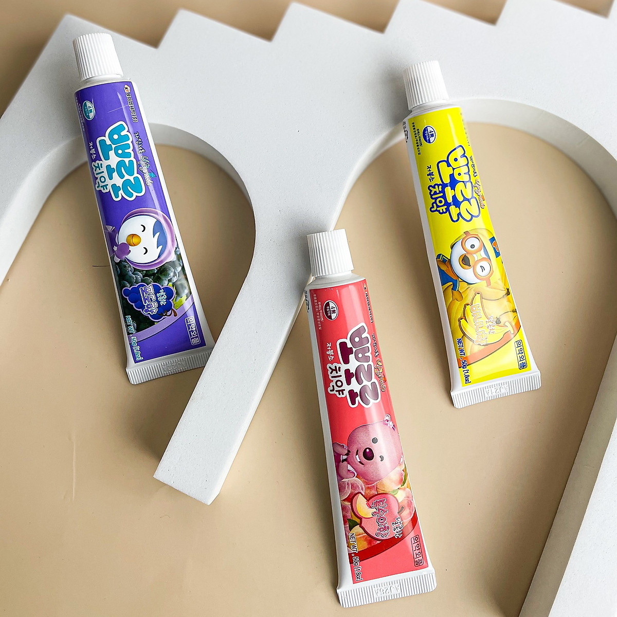 Kem đánh răng Pororo có thể nuốt được cho bé từ 3 tuổi - vị Chuối 50g