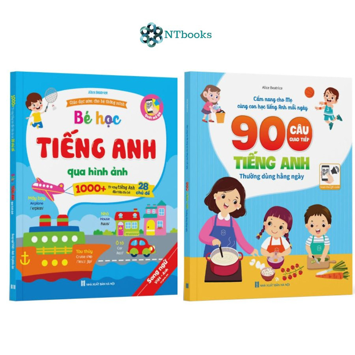 Combo 2 cuốn Cùng Con Học Mỗi Ngày: 900 Câu Giao Tiếp, Bé Học ...